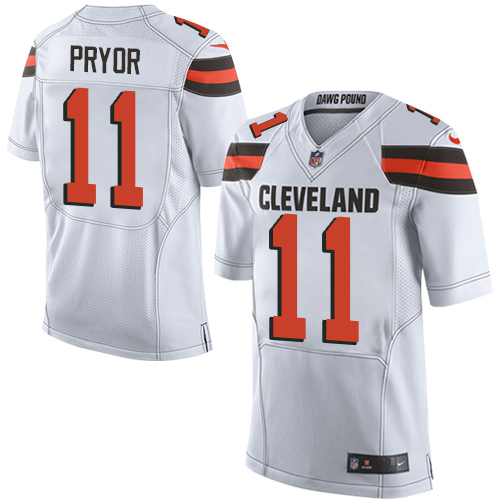 Men's Limited Terrelle Pryor Nike Jersey White Road - #11 NFL Cleveland Browns